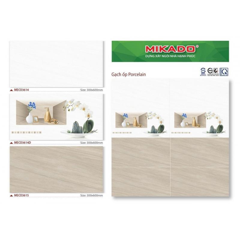 Gạch ốp 30x60 Porcelain siêu bóng MECO3614