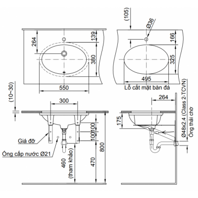 Chậu rửa âm bàn AL-2216V
