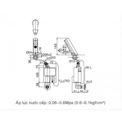 Vòi chậu cảm ứng nóng lạnh AMV-90K